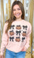 Bling Pumpkin Bows Graphic Sweatshirt