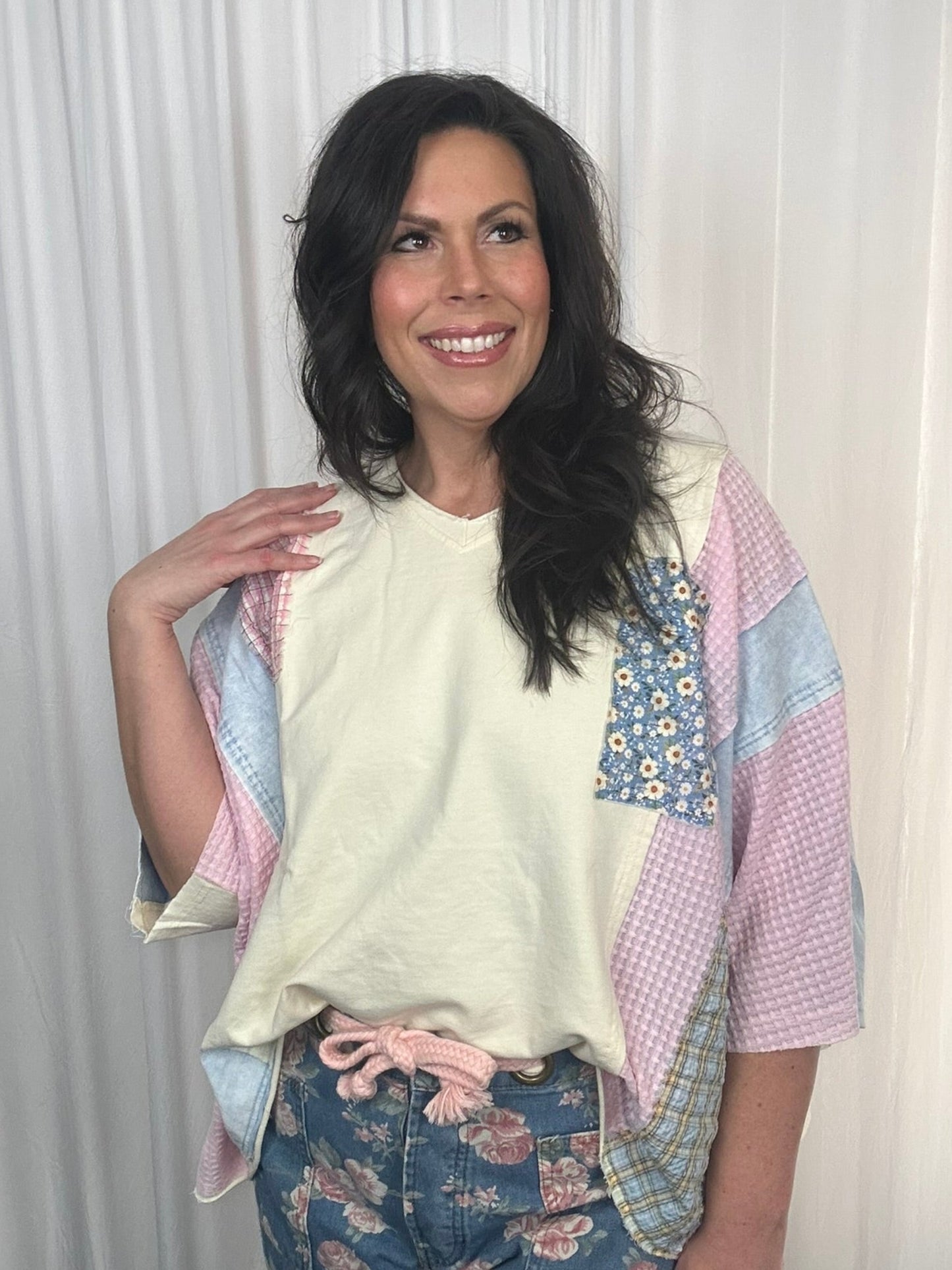 PATCHWORK DAYDREAM TOP (ST8420)