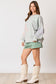 Thread Embroidery Bow Oversized Sweatshirt