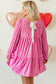 Velour tiered baby doll dress