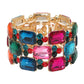 Wide Rhinestone Crystal Stretch Evening Bracelet