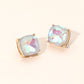 Square Cushion Stud Earrings