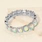Rectangular Stone Frame Beaded Stretch Bracelet