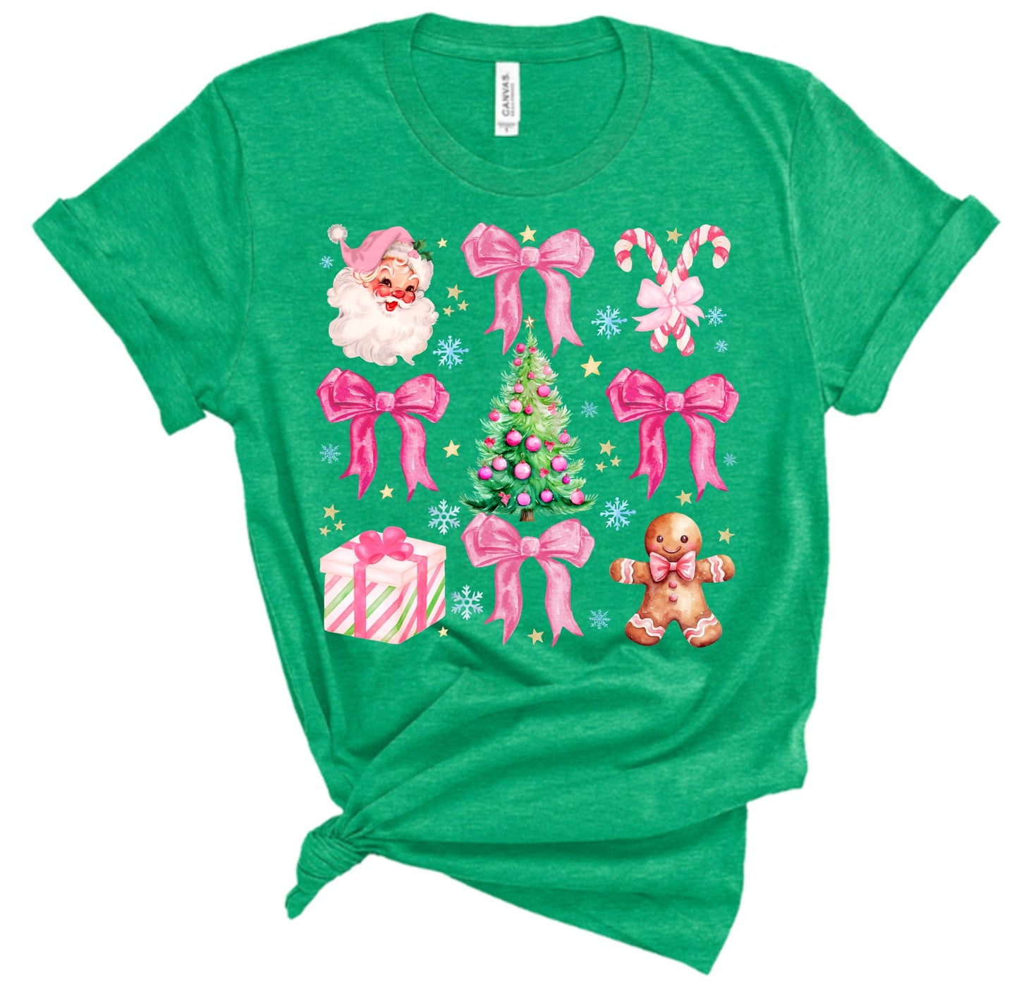 Christmas Coquette Rhinestone Graphic Tee