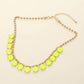 Cushion Teardrop Round Stone Link Evening Necklace