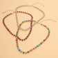 Round Stone Link  Statement Necklace