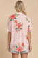 Tropical Floral Button Down Short Sleeve Top