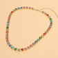 Round Stone Link  Statement Necklace