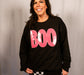 Black Sequins Boo Crewneck Sweatshirt