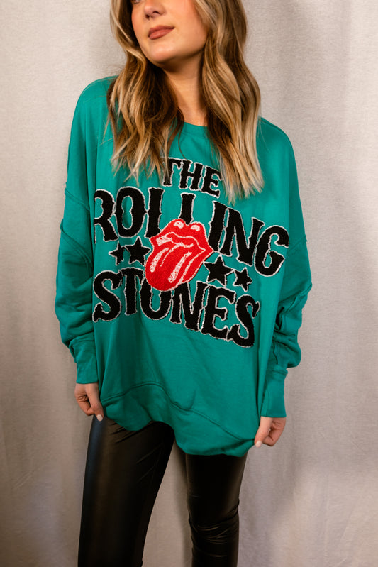 Rolling Stones Embroidery Sweatshirt