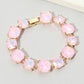 Cushion Square Stone Link Evening Bracelet