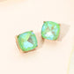 Square Cushion Stud Earrings