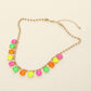 Cushion Teardrop Round Stone Link Evening Necklace