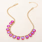 Cushion Teardrop Round Stone Link Evening Necklace