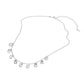 Rectangle Stone Cluster Station Beaded Chain Necklace