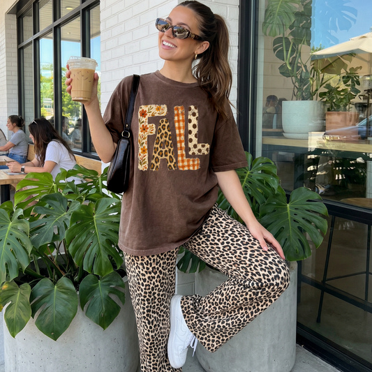 FALL Floral Leopard | Polka Dots | Trendy Graphic Tshirt