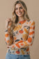 Pumpkin Mesh Semi Sheer Top