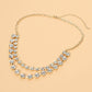 Round Stone Layered Statement Necklace
