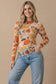 Pumpkin Mesh Semi Sheer Top