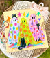 Colorful Ghosts Halloween Tee