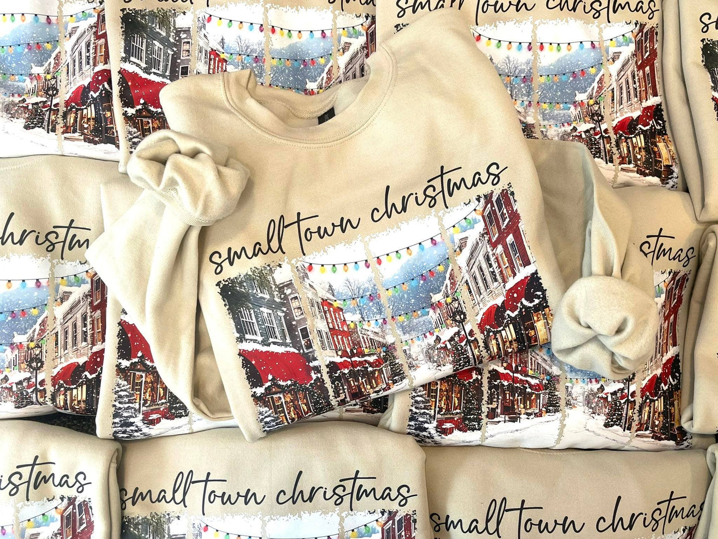 Christmas in a Small Town, Christmas 2025 Graphic Pullover