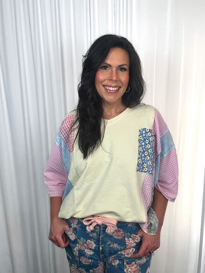 PATCHWORK DAYDREAM TOP (ST8420)