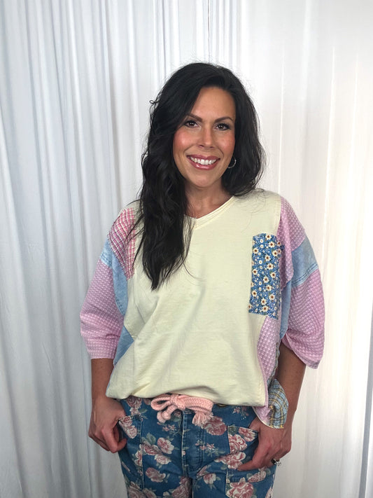 PATCHWORK DAYDREAM TOP (ST8420)